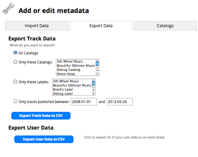 Now you can easily export subsets of your entire metadata database