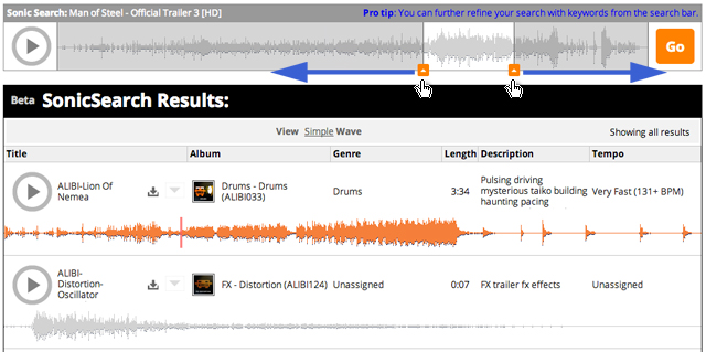 Isolate a section of your song that you're specifically looking for