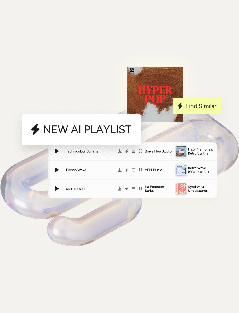 A new AI playlist being generated, with Find Similar on a track