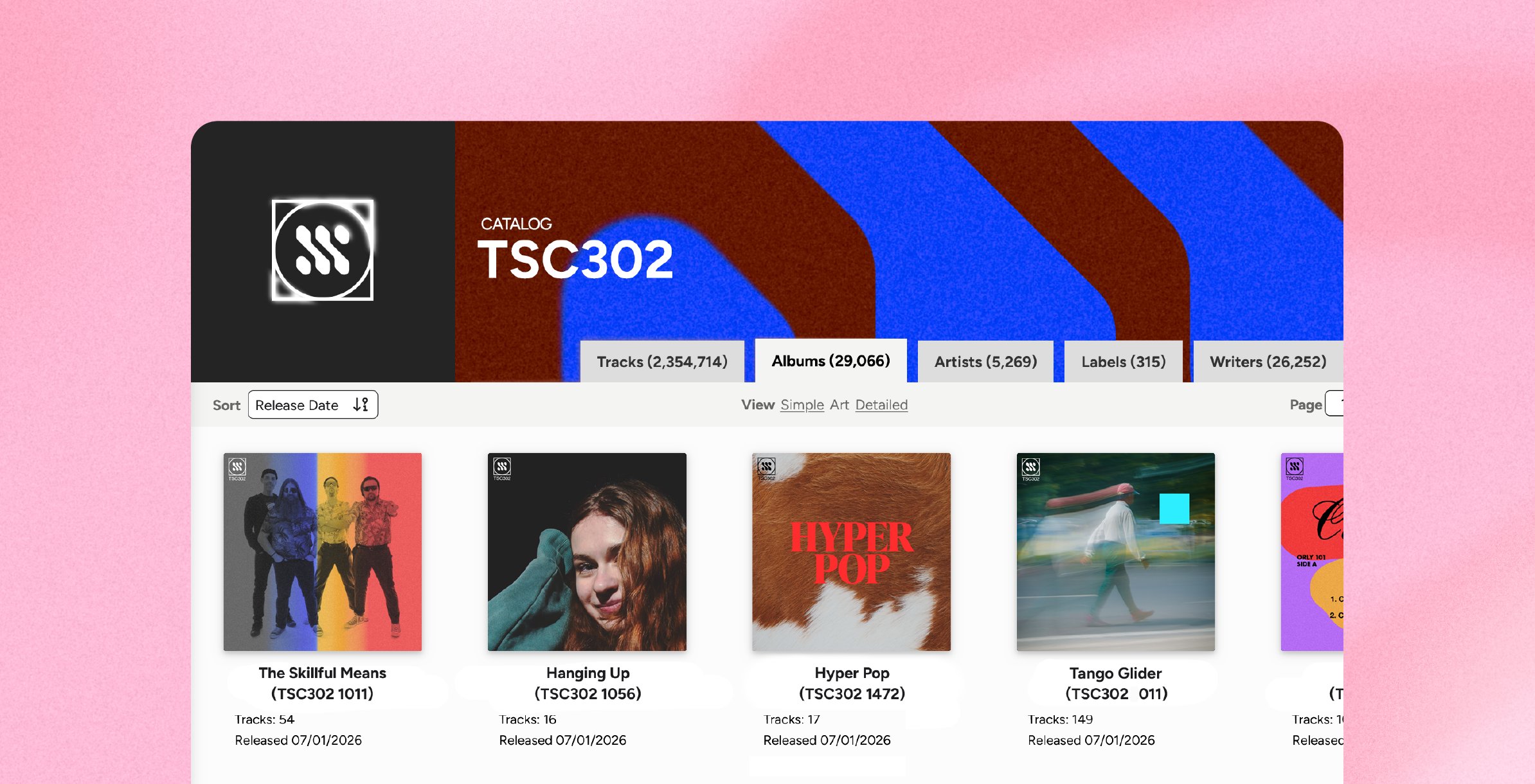 A customised SourceAudio site